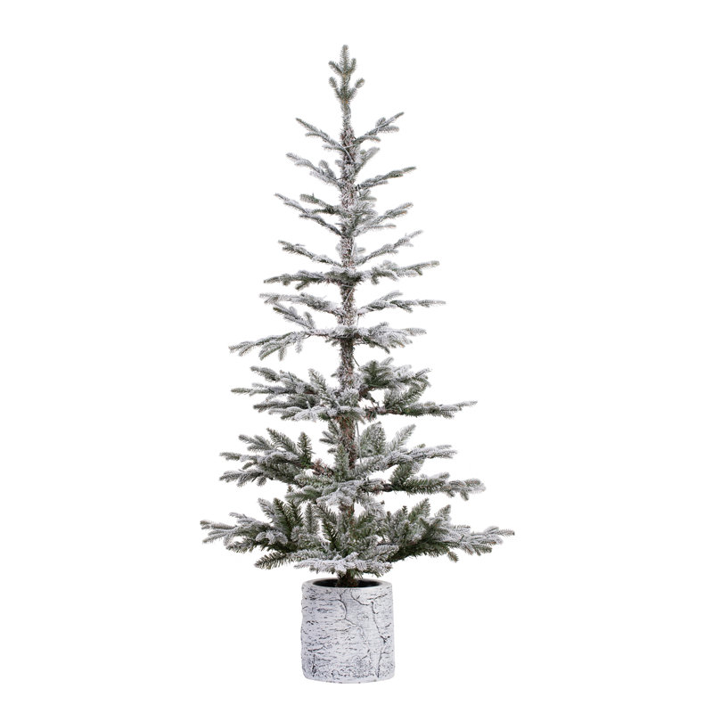 Haute Decor 5' White Fir Artificial Christmas Tree with 150 White